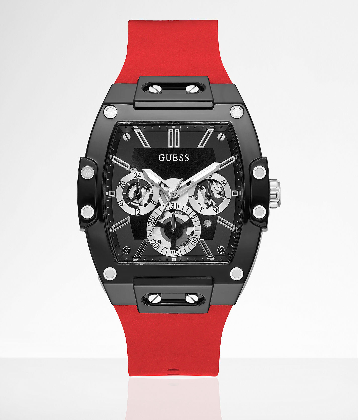 Guess Bounce Red Silicone Quartz Fashion Watch Guess Retro Pop Red/Red Silicone – High Street Hero main image 4