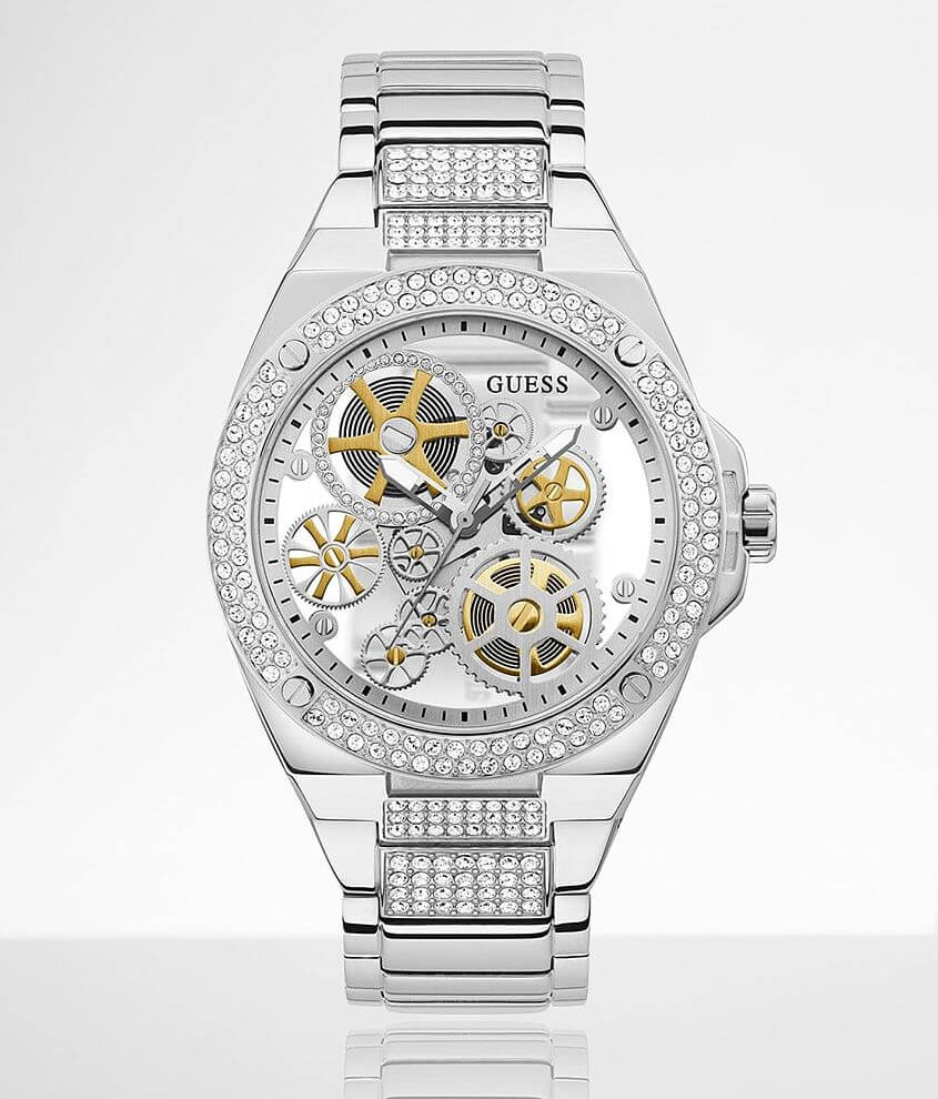 Guess Big Reveal Watch - Men's Watches in Silver | Buckle