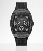 GUESS Masterpiece Orologio Da Uomo In Nylon/Silicone - Cassa 47mm, Quarzo, Impermeabile 5 Bar, Data, Vetro Minerale, Regalo Uomo - 4