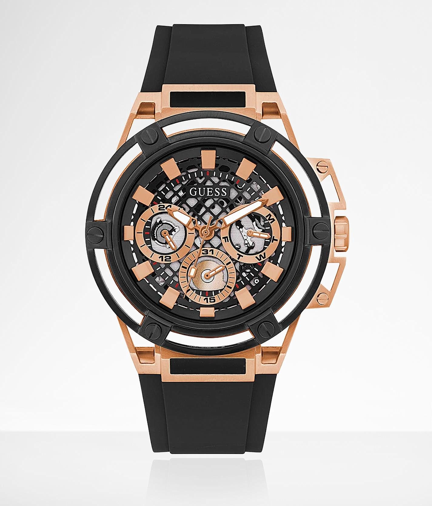 Guess men's on sale rose gold watches