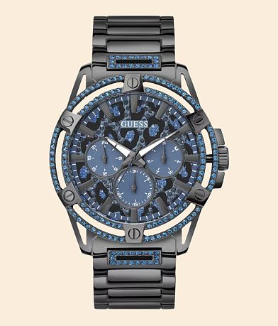Guess Blue Crystal Watch front view