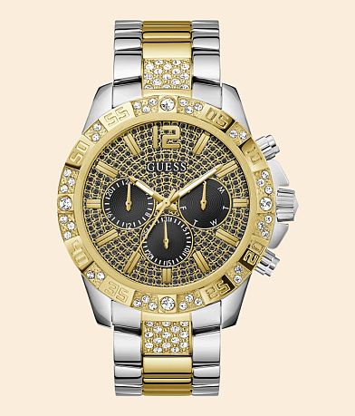 Guess Crystal Two Tone Watch front view