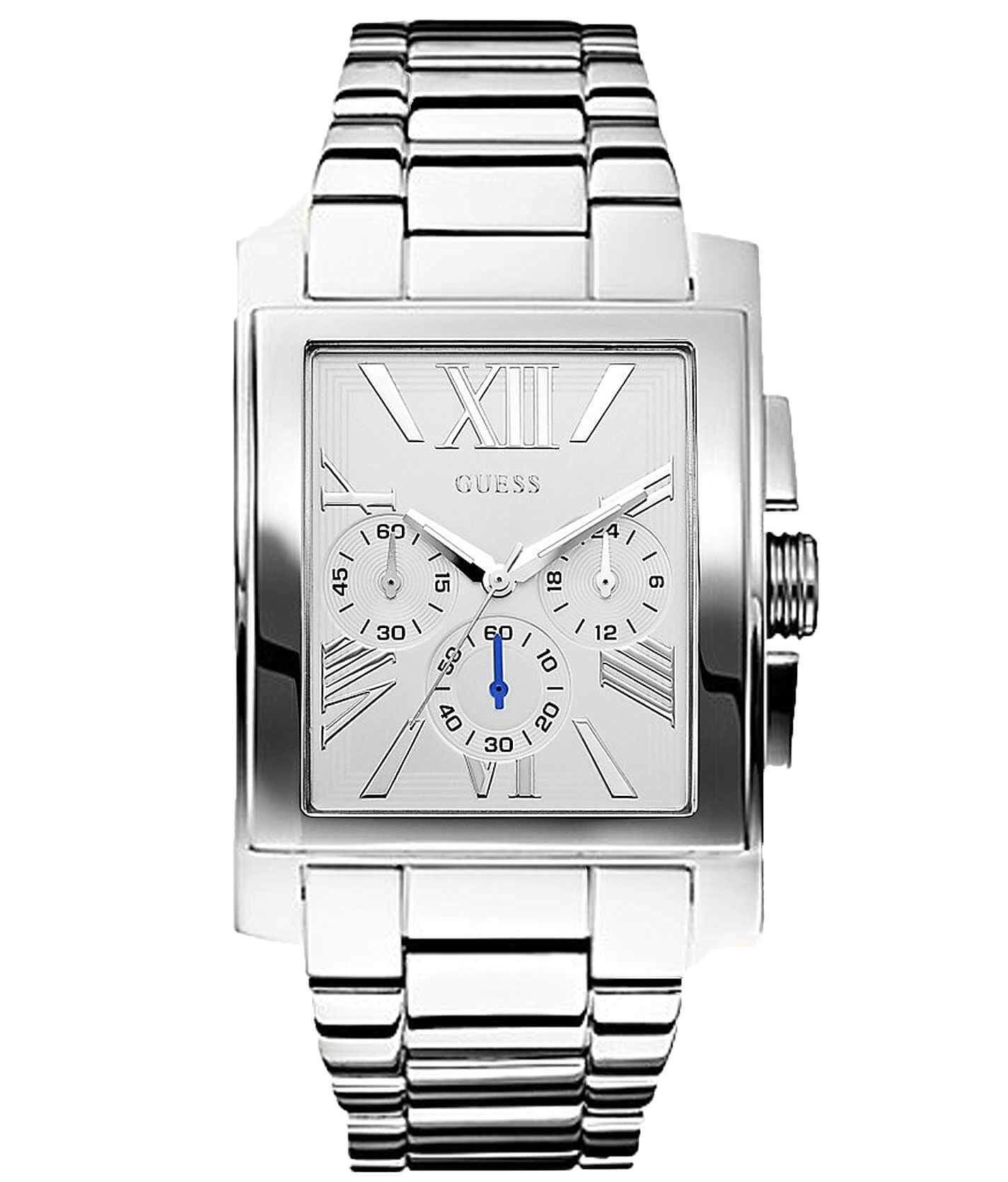 Guess steel 2025 watch square face