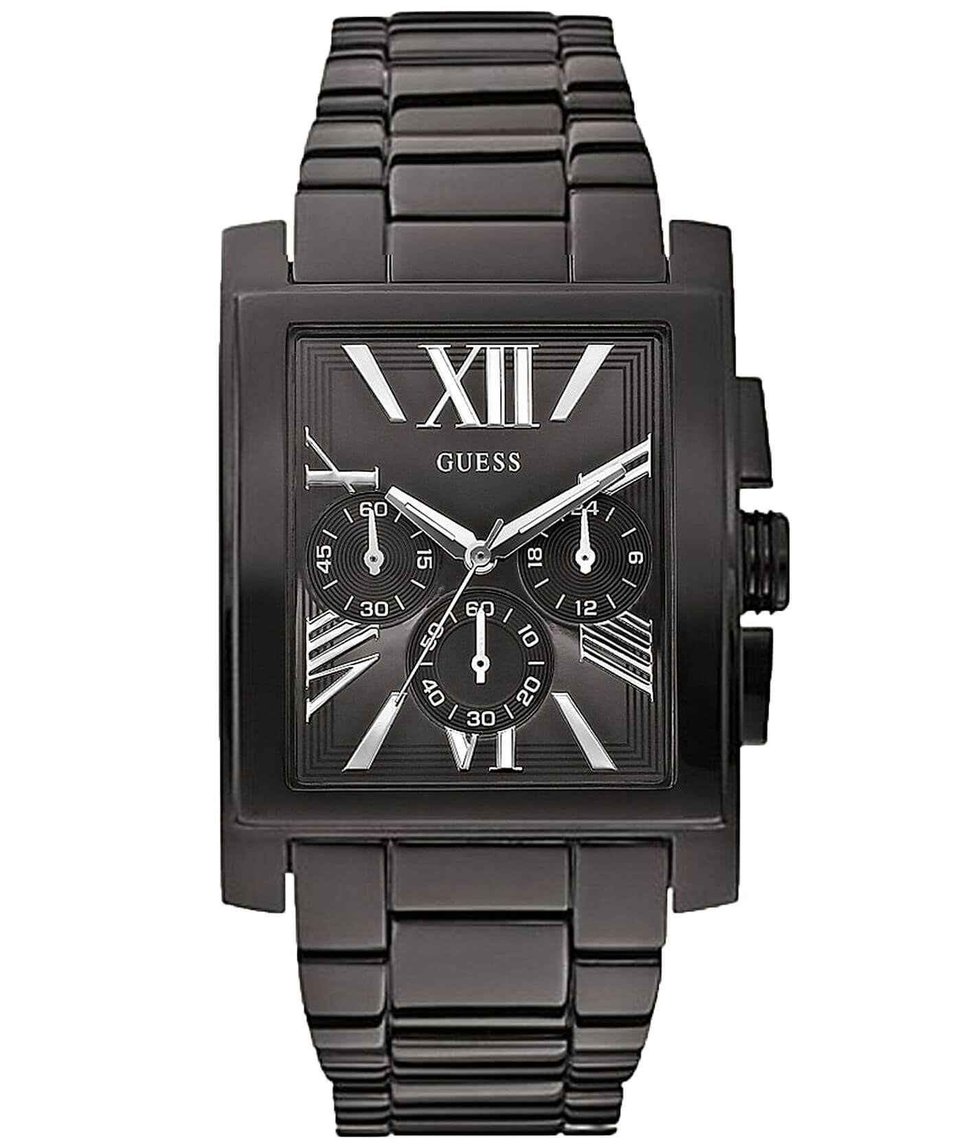 Guess Square Watch Men s Watches in Black Buckle