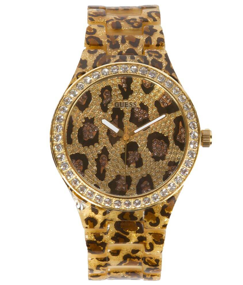 Guess Animal Print Watch front view