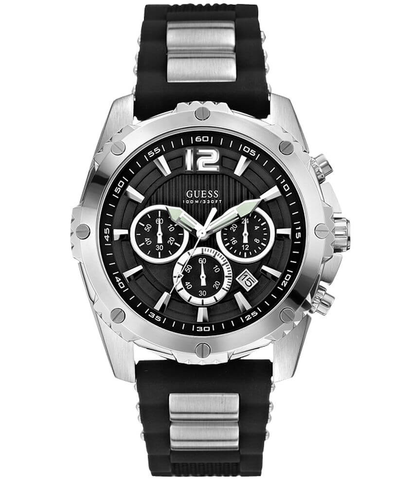 Guess Two-Tone Watch - Men's Watches in Silver | Buckle
