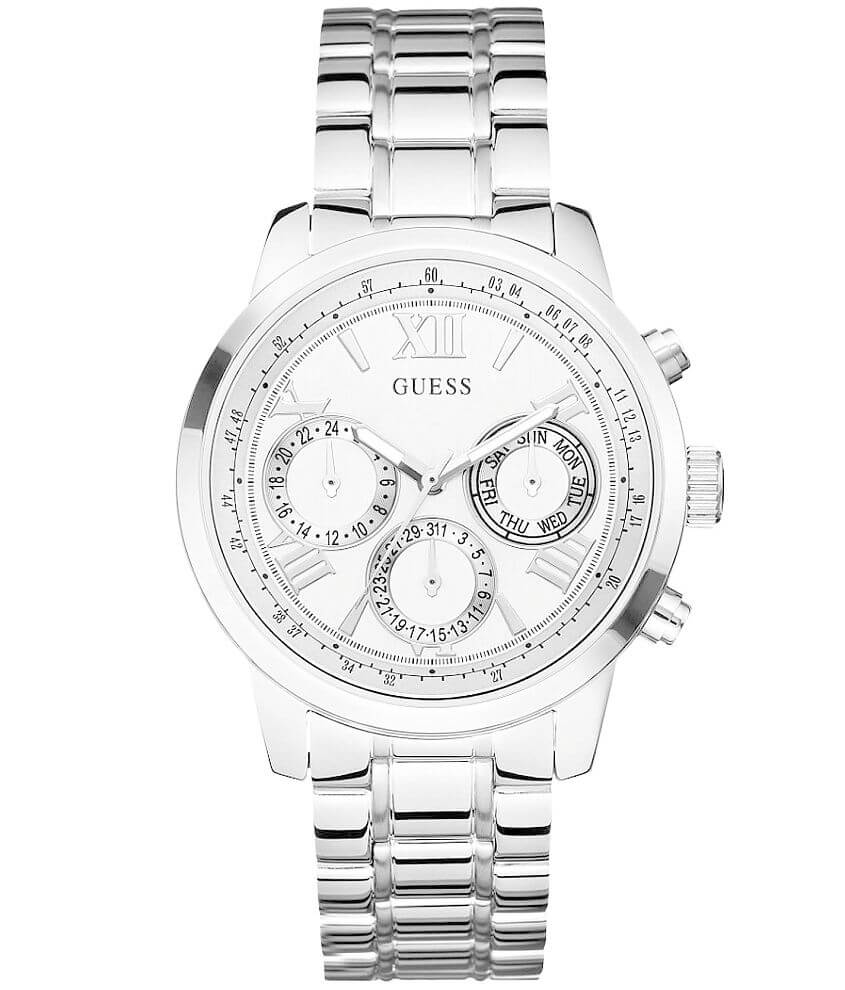 Guess Round Watch Women's Watches in Silver Buckle