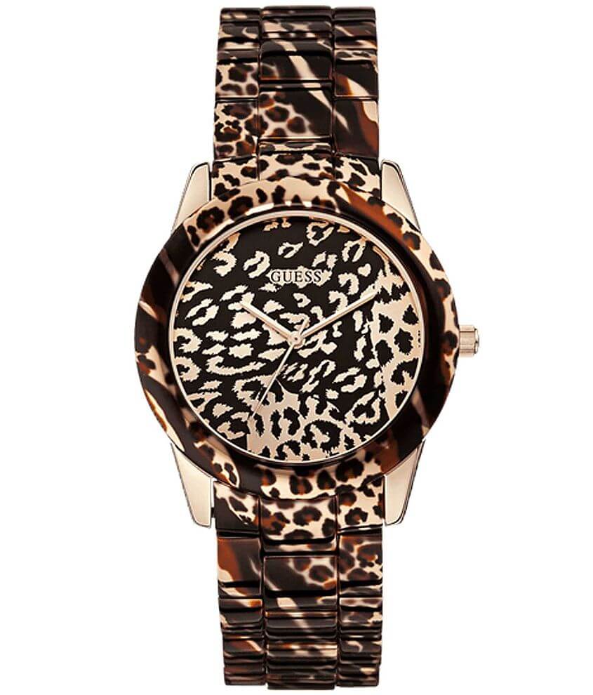 Guess animal print watch sale