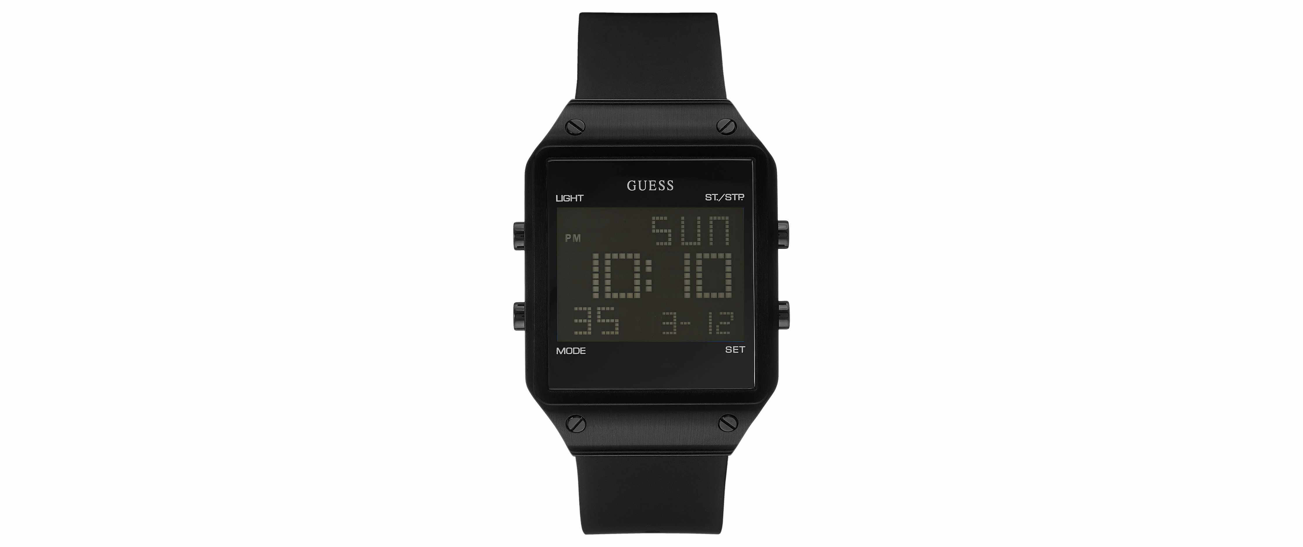 Black sleek Guess watch GUESS Mens Black Multi-function Watch - GW0203G3 | GUESS  main image 3
