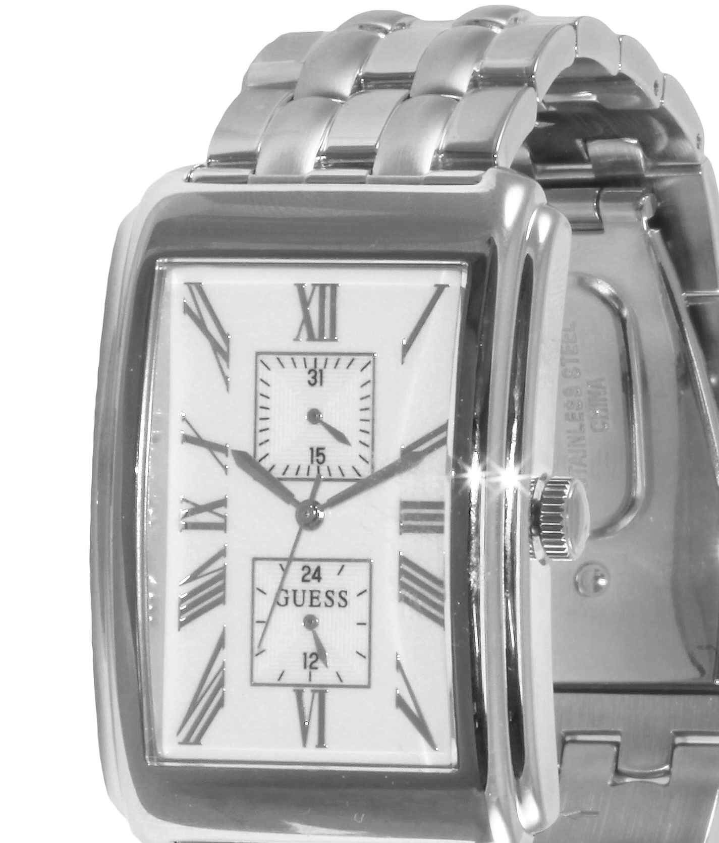 Guess steel watch hot sale square face