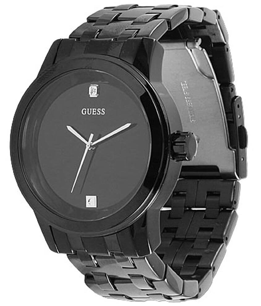 Guess Diamond Watch - Men's Watches in Black | Buckle