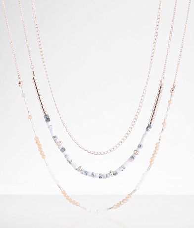 boutique by BKE 3 Pack Beaded Necklace Set front view