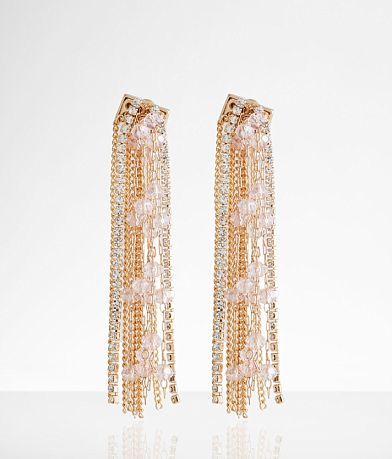 boutique by BKE Glitz Fringe Earring front view