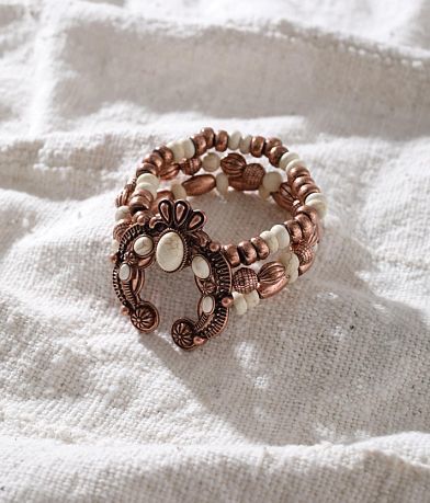 Sterling & Stitch Squash Blossom Bracelet front view