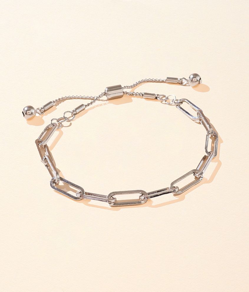 BKE Paperclip Slider Bracelet front view