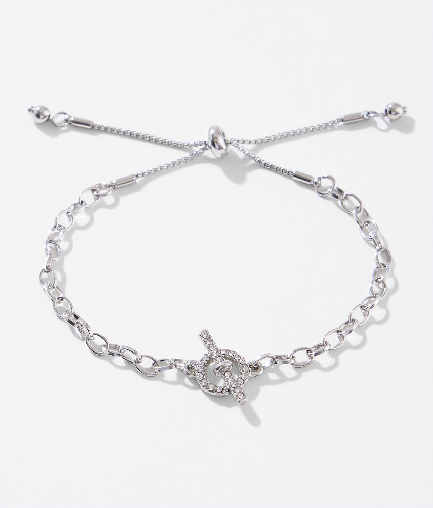 BKE Rhinestone Chain Bracelet front view