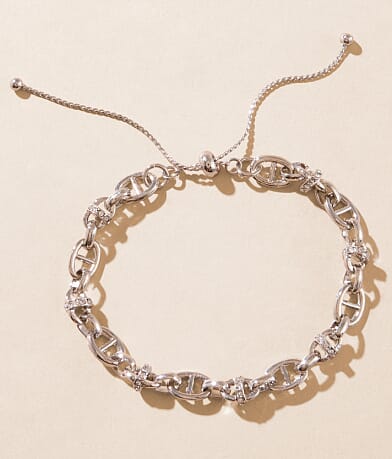BKE Rhinestone Slider Bracelet front view
