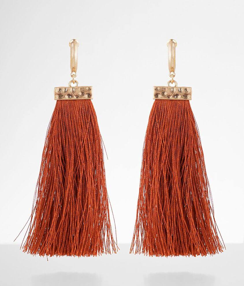 BKE Statement Fringe Earring front view