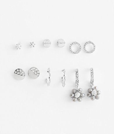 boutique by BKE 6 Pack Glitz Earring Set front view