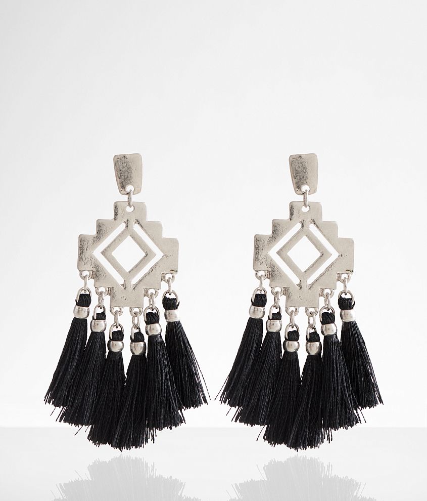 boutique by BKE Southwestern Tassel Earring front view