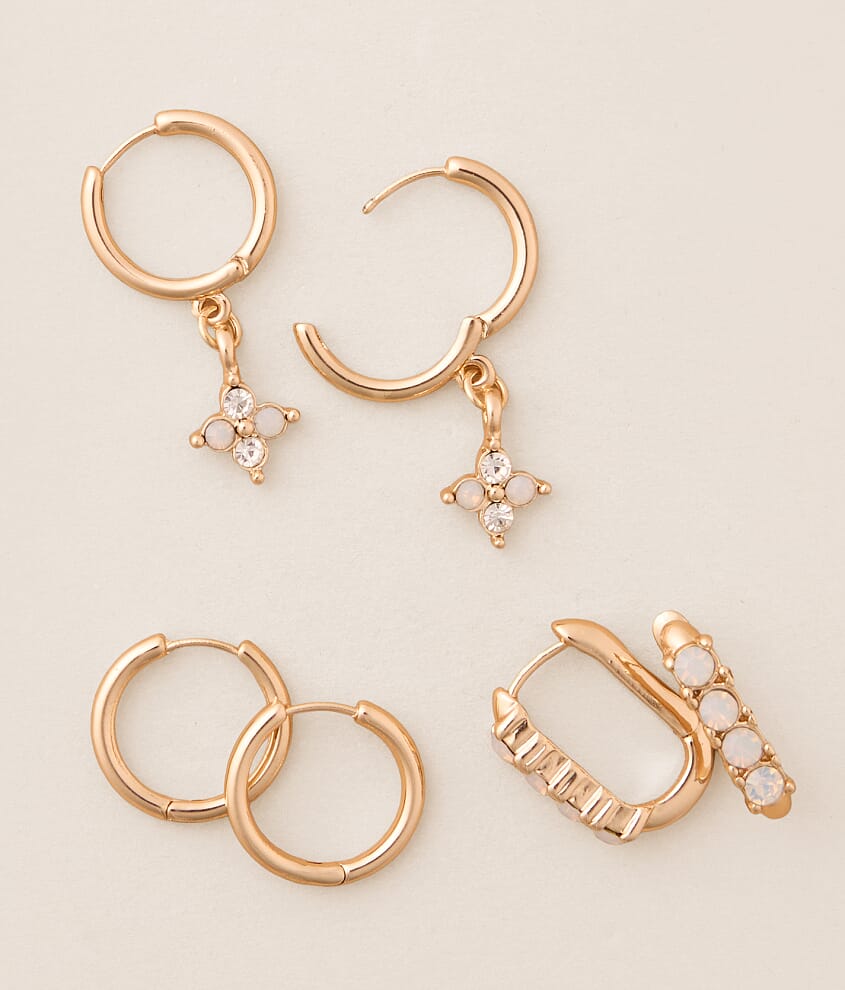 3 Pack Hoop Earring Set