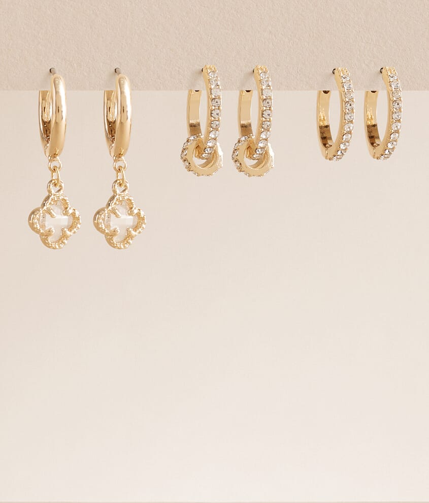 3 Pack Glitz Earring Set