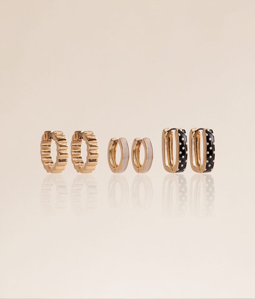 Mixed Hoop Earring Set - thumbnail 2