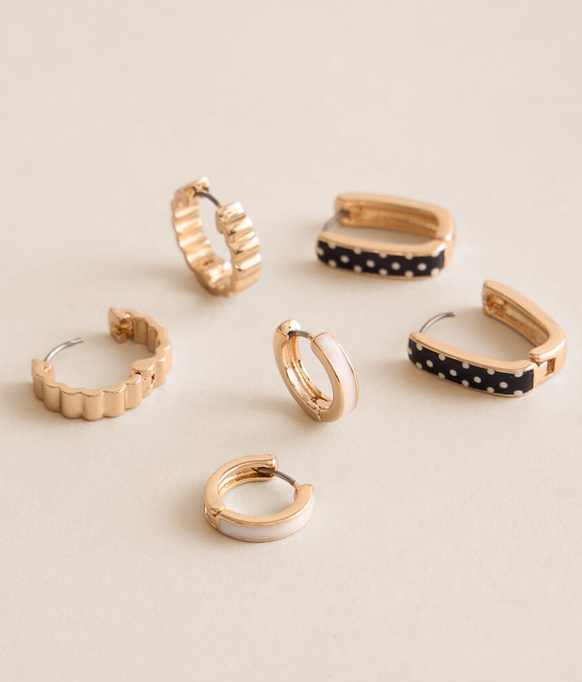 Mixed Hoop Earring Set