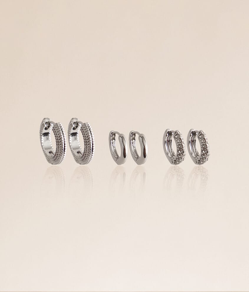 3 Pack Hoop Earring Set