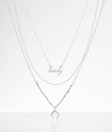 boutique by BKE 3 Pack Howdy Necklace Set front view