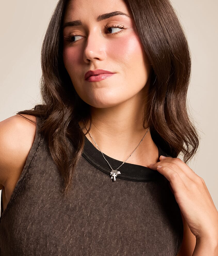 Cross Cluster Charm Necklace - thumbnail 3