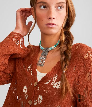Sterling &amp; Stitch Western Seed Bead Statement Necklace MISC_DETAIL_2