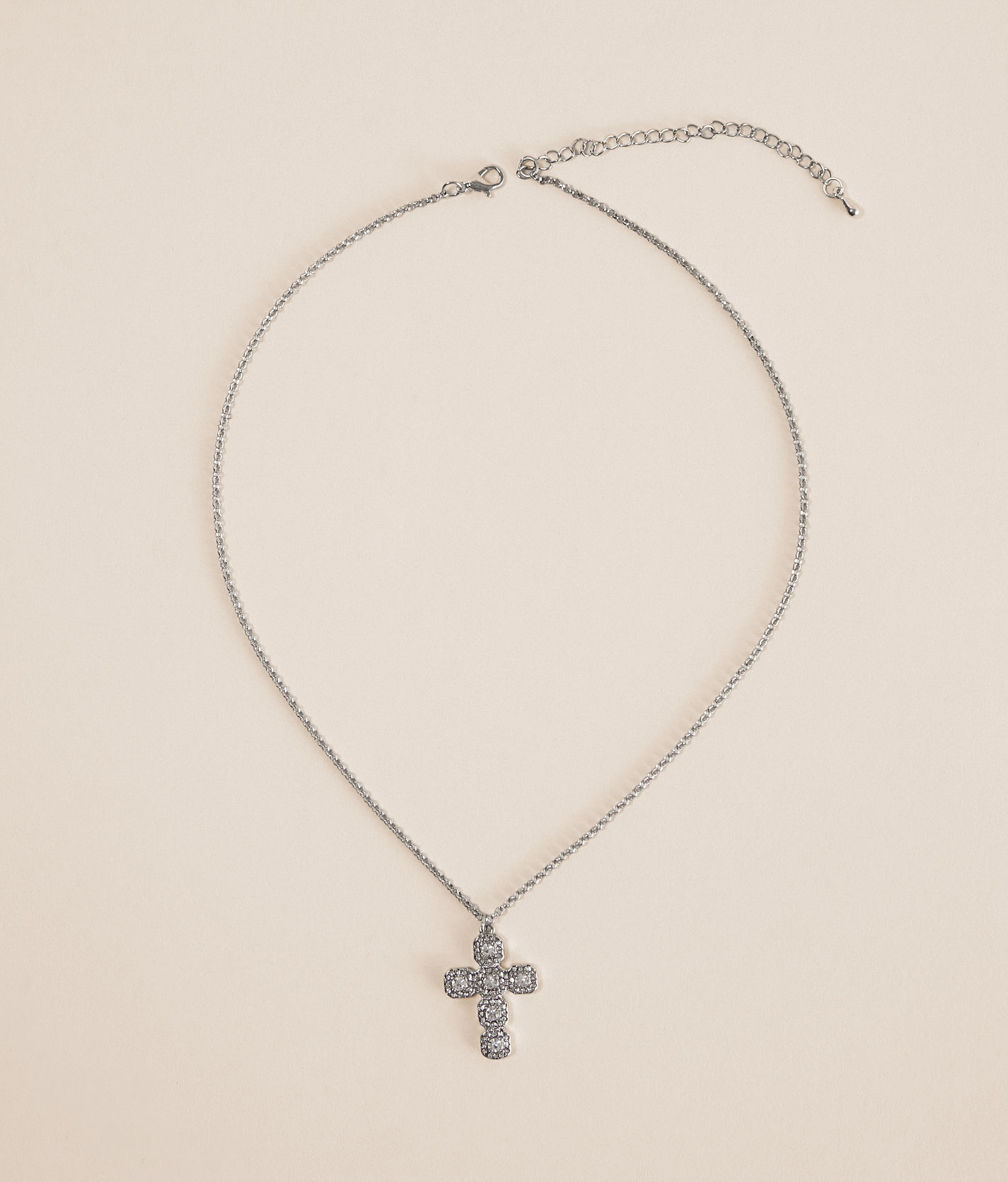 BKE Glitz Cross Necklace - Women's Jewelry in Silver | Buckle