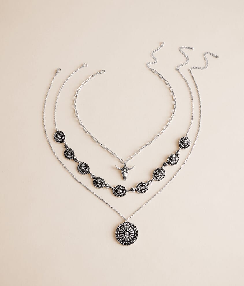 3 Pack Western Statement Necklace Set