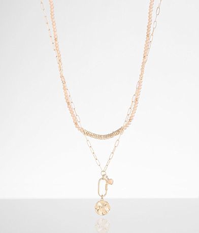 BKE 2 Pack Beaded Necklace Set front view