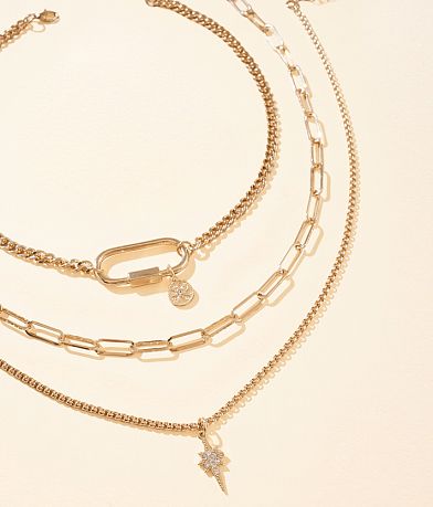 boutique by BKE 3 Pack Chunky Necklace Set front view