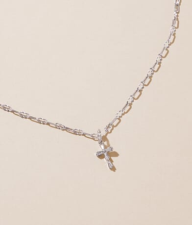 boutique by BKE Glitz Cross Necklace front view