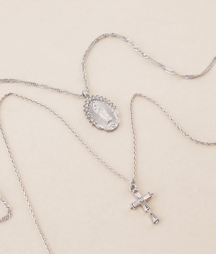 2 Pack Cross Necklace Set