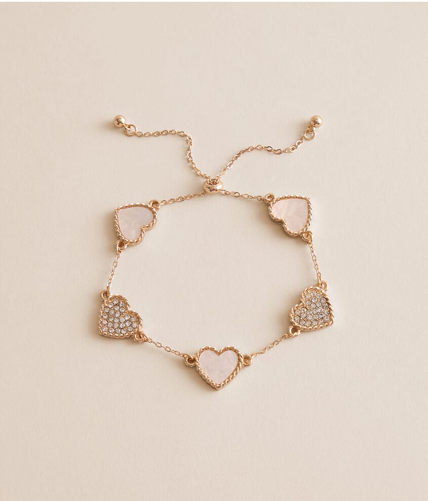 Mother Of Pearl Glitz Heart Bracelet
