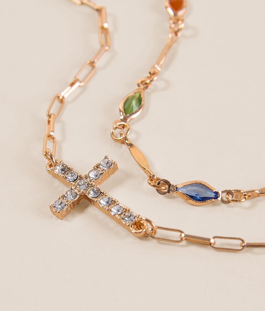 2 Pack Cross Bracelet Set