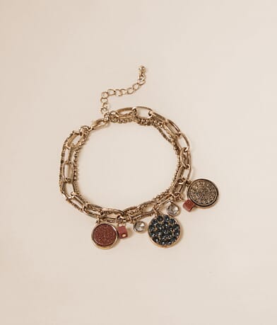Sterling & Stitch Western Charm Bracelet front view