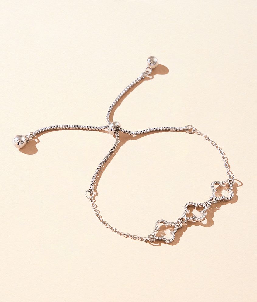 BKE Glitz Clover Bracelet front view