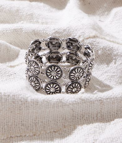 Sterling & Stitch Rhinestone Bracelet front view