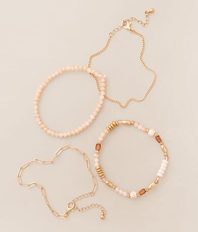 BKE 4 Pack Beaded Bracelet Set front view