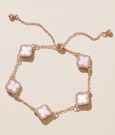 boutique by BKE Glitz Clover Bracelet front view