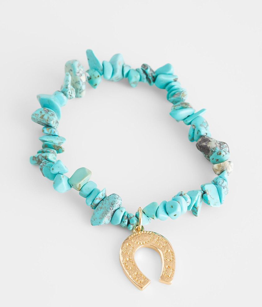 BKE Turquoise Stone Bracelet front view