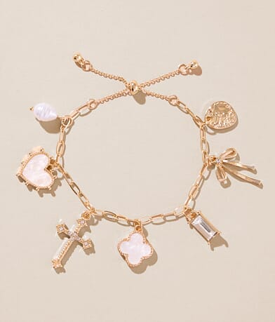 boutique by BKE Glitz Charm Bracelet front view