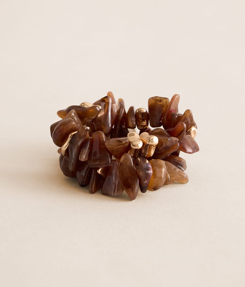 2 Pack Statement Stone Bracelet Set