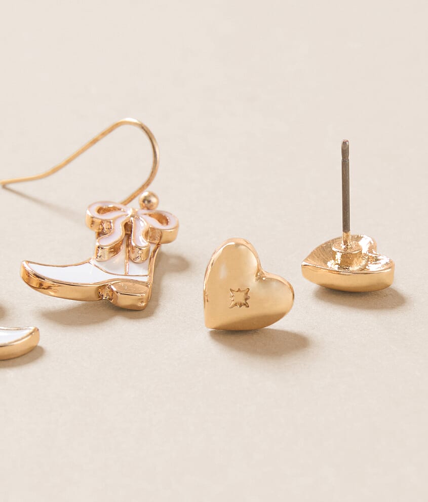 6 Pack Mixed Girly Earring Set - thumbnail 2