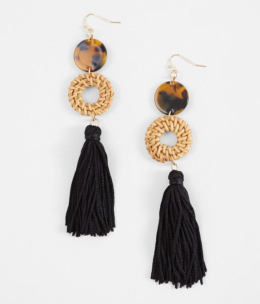 BKE Tassel Drop Earring front view